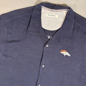 Tommy Bahama NFL Weekend Forecast Silk Shirt Denver Broncos Mens XL $168 MSRP